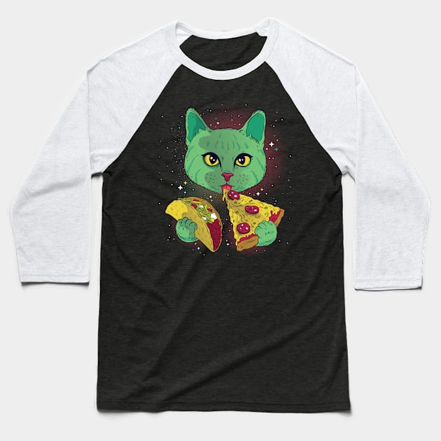 Taco Cat Graphic T-Shirt Baseball T-Shirt by mdstore